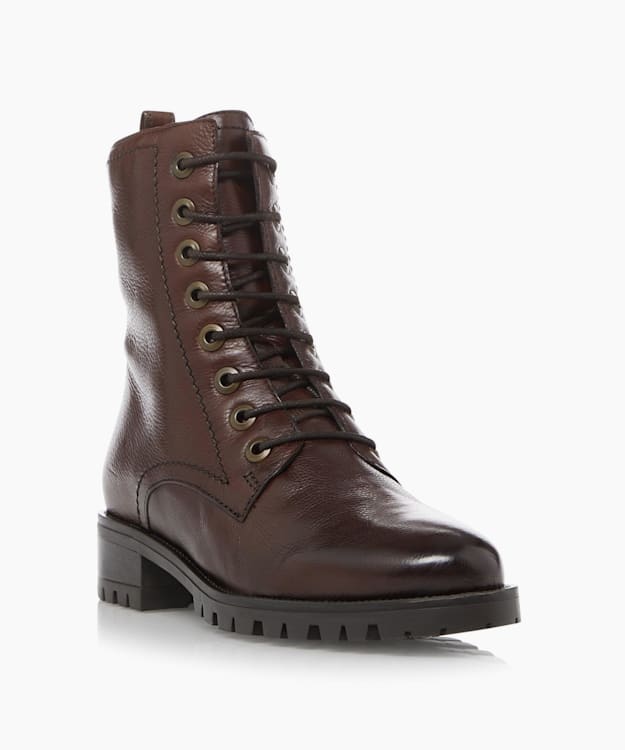 dune brown lace up boots