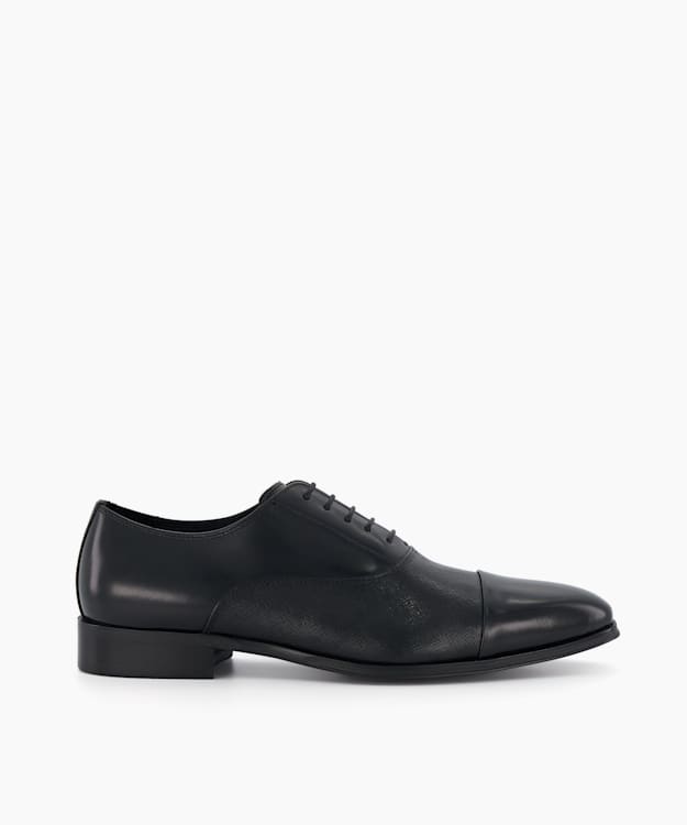 Slating Black, Wide Fit Leather Oxford Shoes | Dune London
