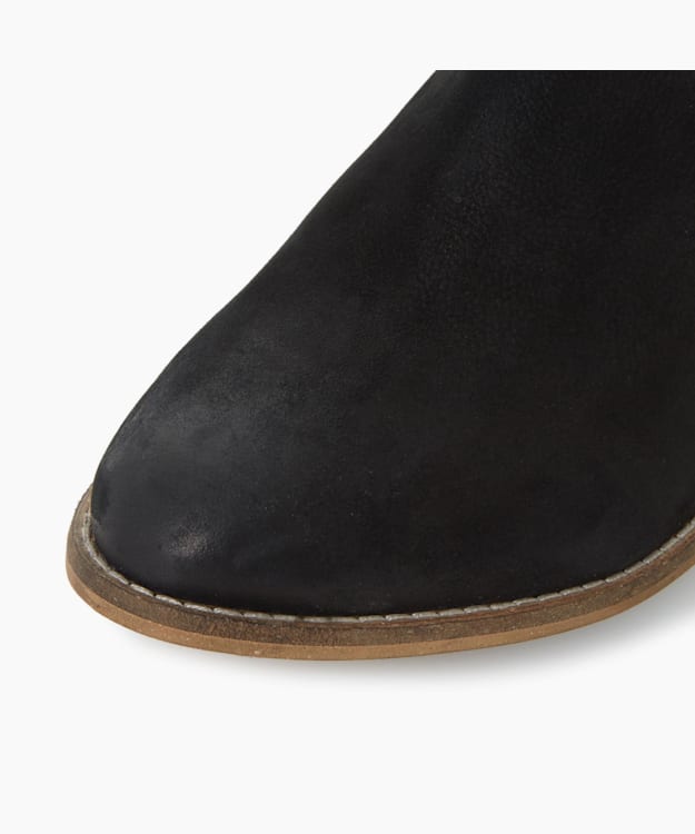 dune pontoon black leather