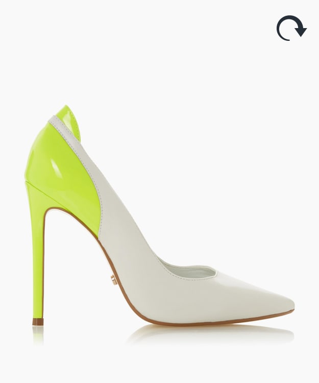 neon pointed heels
