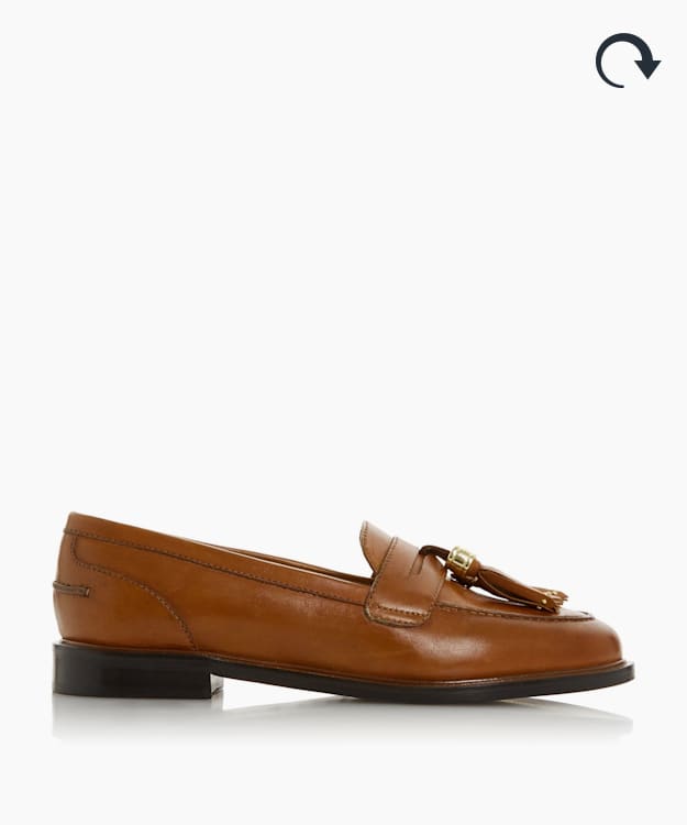 dune glazer leather tassel loafers