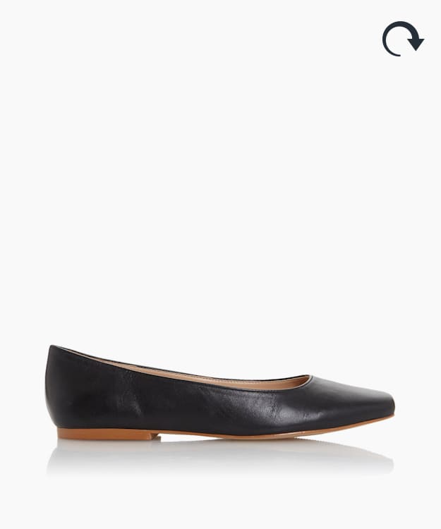 dune black ballet pumps