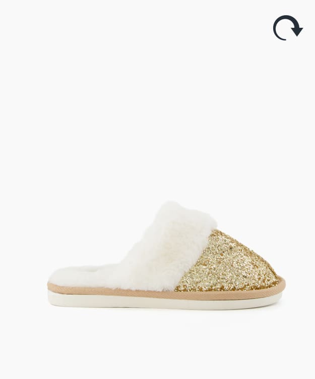 sparkly mule slippers