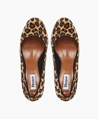 dune leopard print pumps