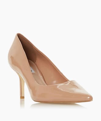 blush clear heels