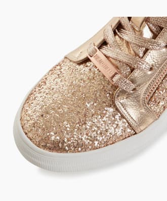 rose gold sparkle trainers
