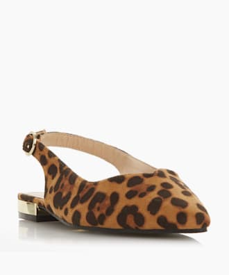 dune leopard print sandals