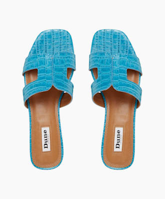 dune loupe sandals turquoise