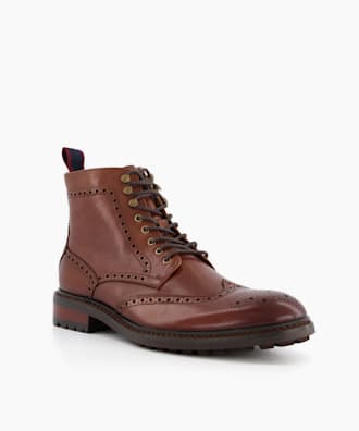 dune tan brogue boots