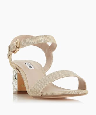 dune head over heels gold sandals