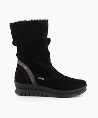 dune rafikii water resistant calf boots black suede