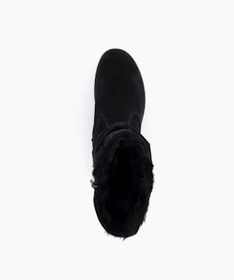 dune rafikii water resistant calf boots black suede