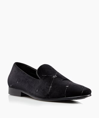 velvet black shoes