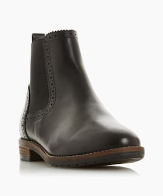 dune quenton brogue chelsea boots