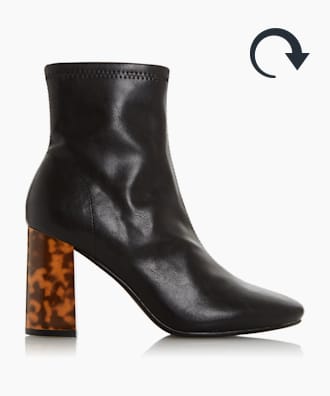 black boots tortoise heel