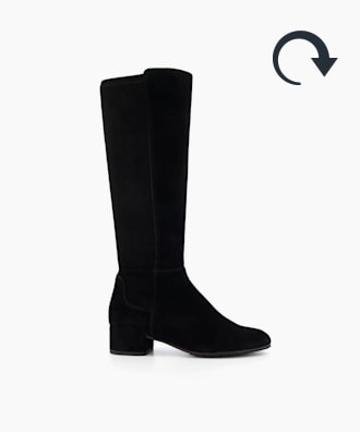 black suede boots dune