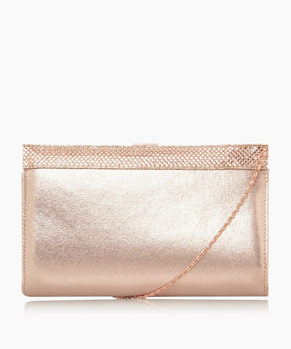 roland cartier rose gold clutch bag