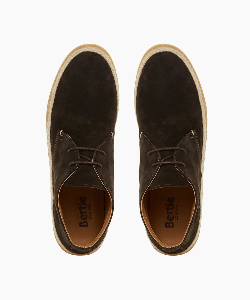 Bertie Mens CHELMER Suede Espadrille Chukka Boots eBay