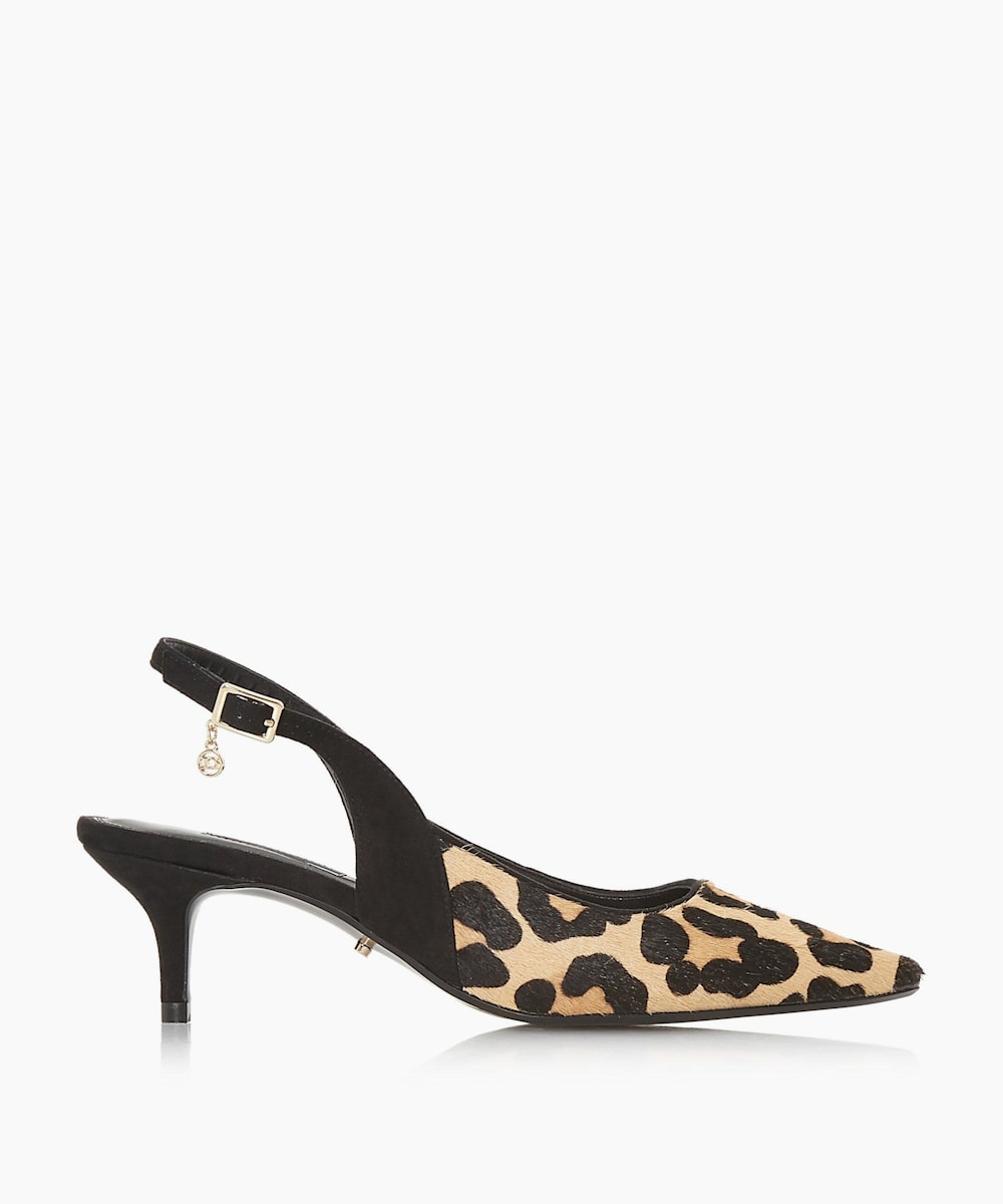 dune leopard print sandals