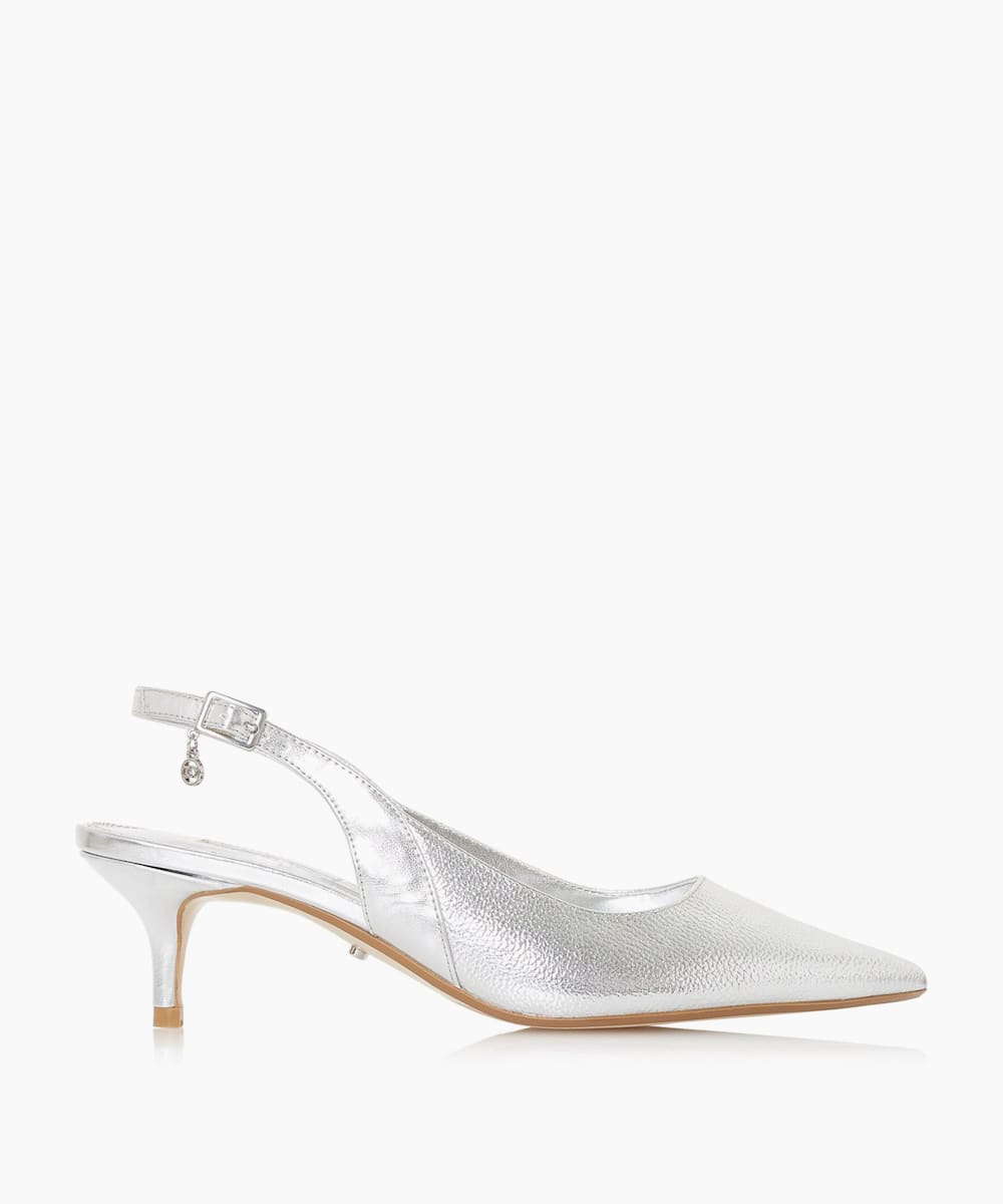 silver grey slingback shoes