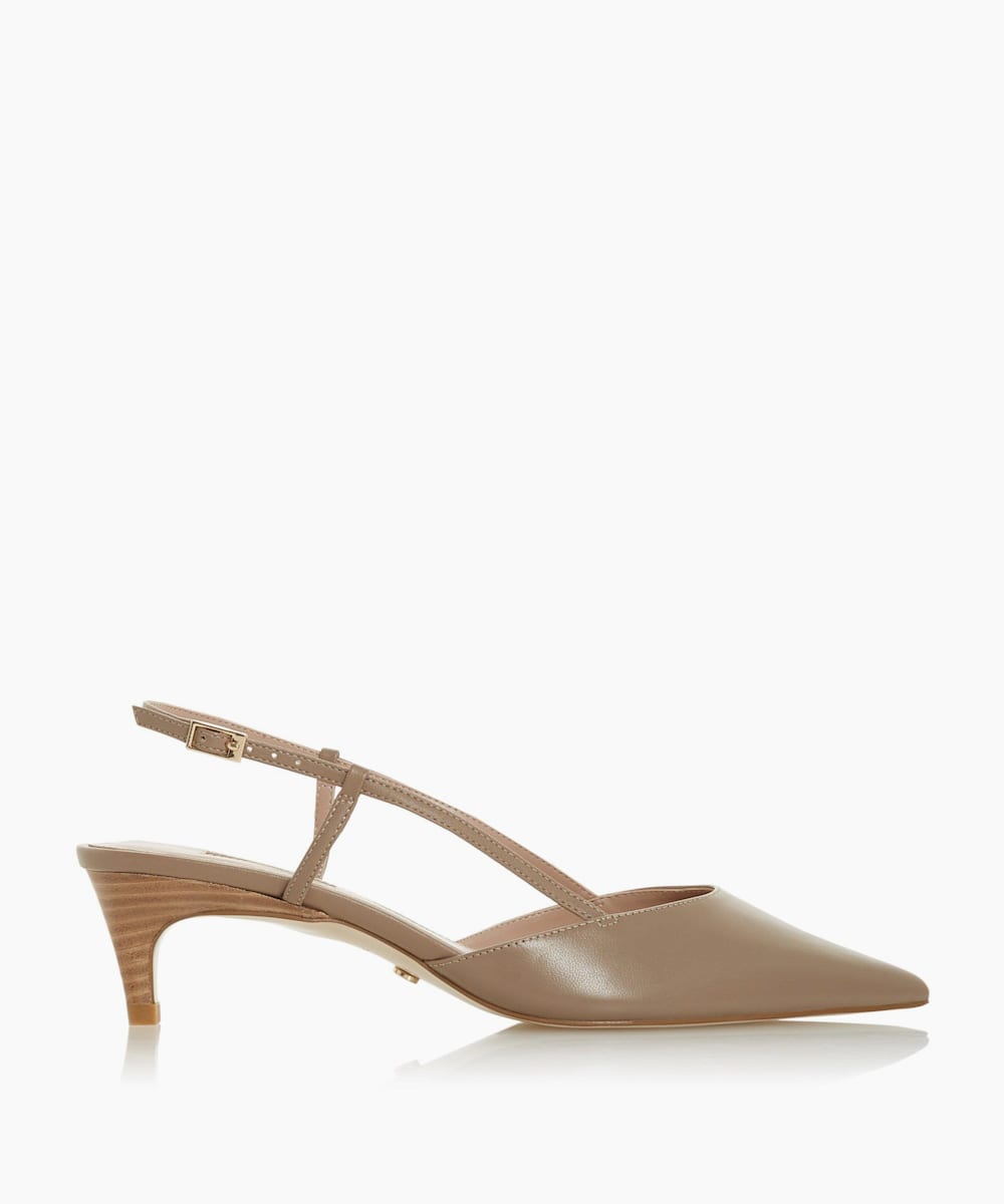 taupe slingback shoes