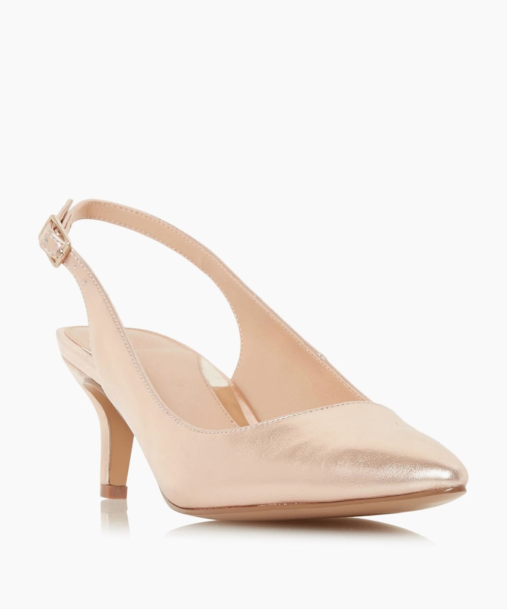 rose gold sling back shoes