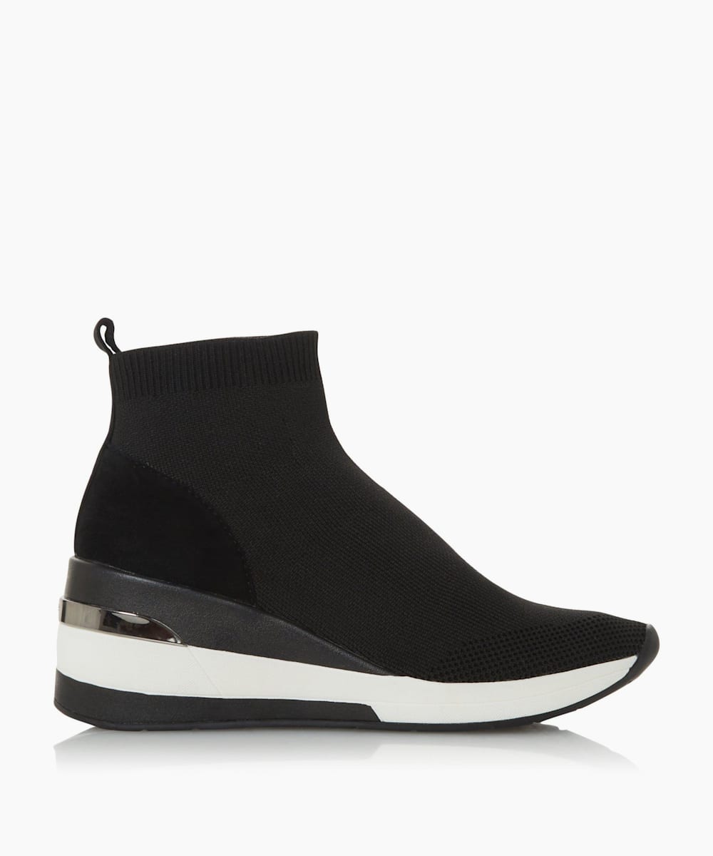 dune sock trainers black