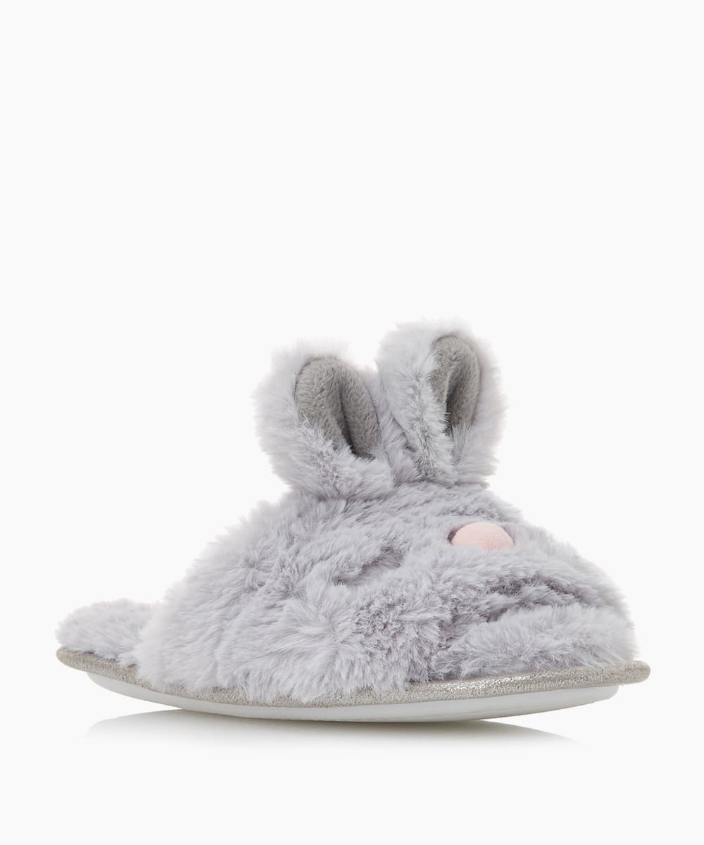 grey bunny slippers