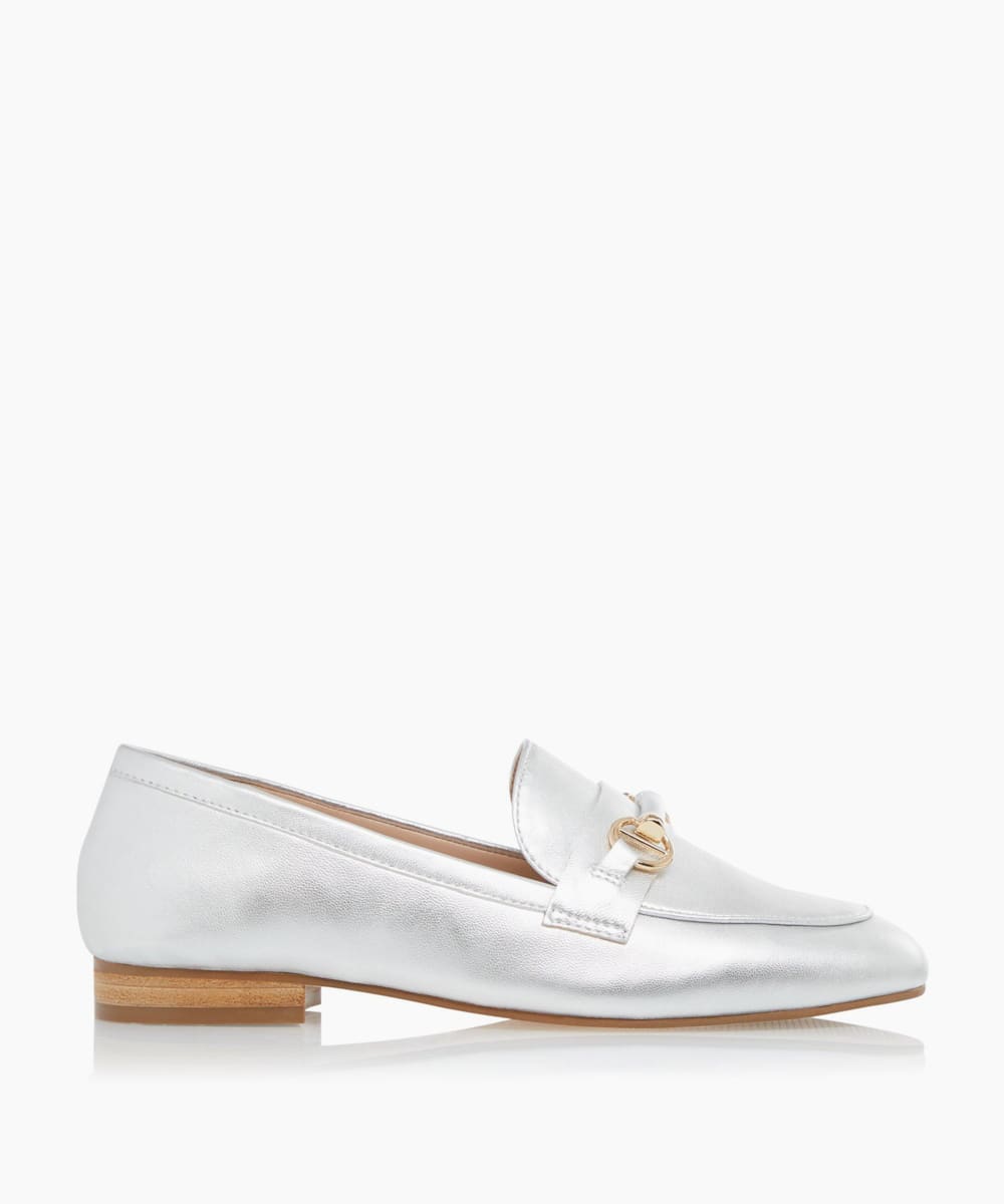 dune navy loafers