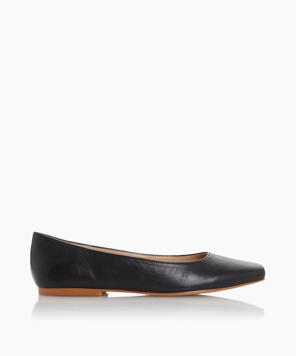 dune black ballet pumps