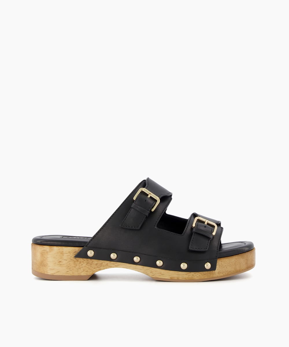 dune silver flat sandals
