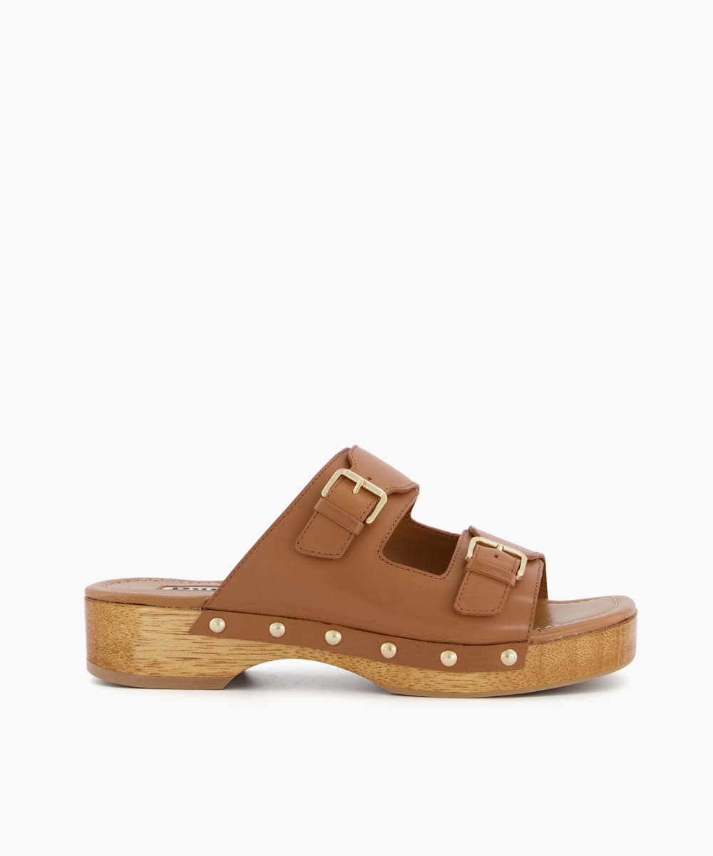 dune gold sandals flat