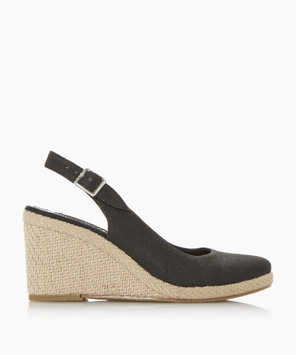 dune black wedge sandals
