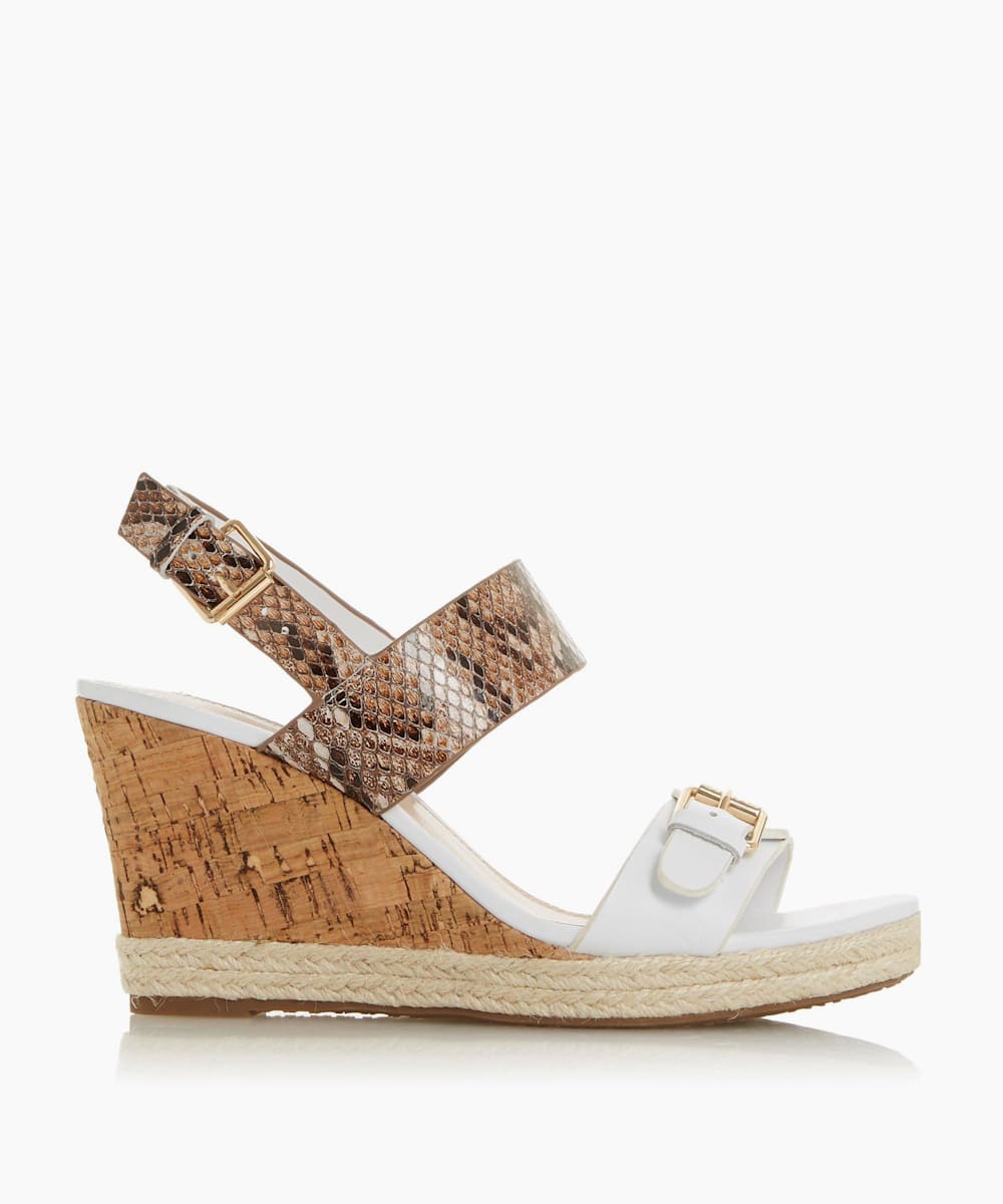 dune white wedge sandals