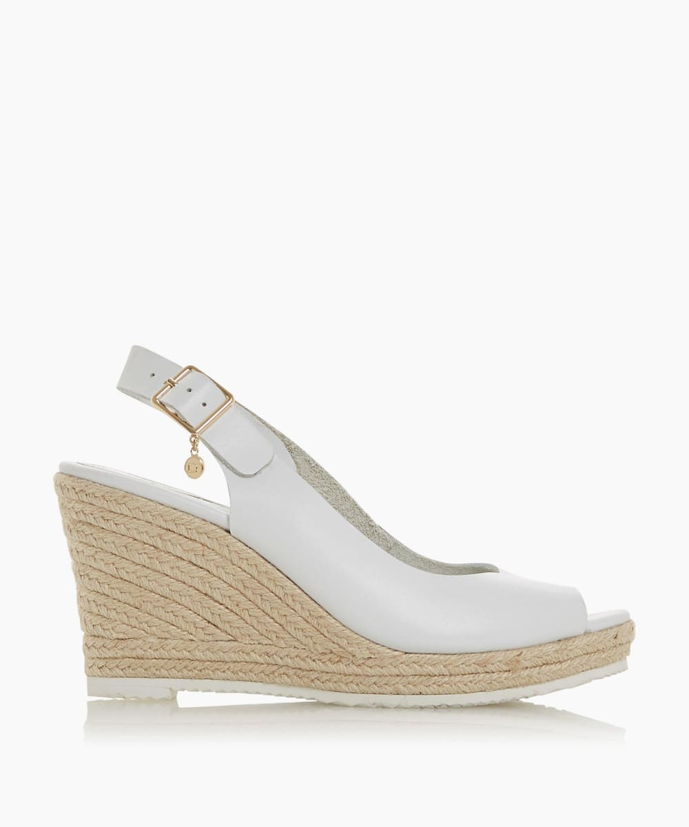 dune white wedge sandals