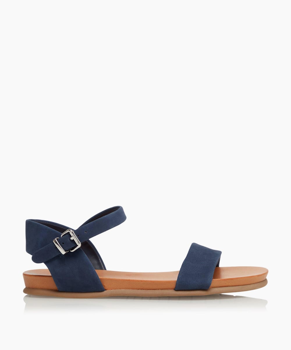 dune silver flat sandals