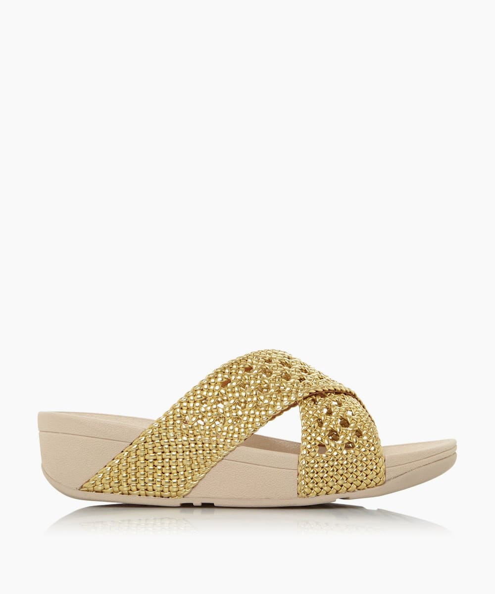 white leather slides womens