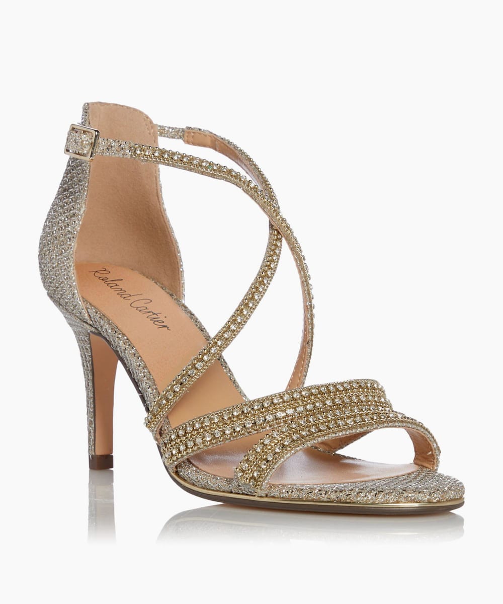 roland cartier gold sandals