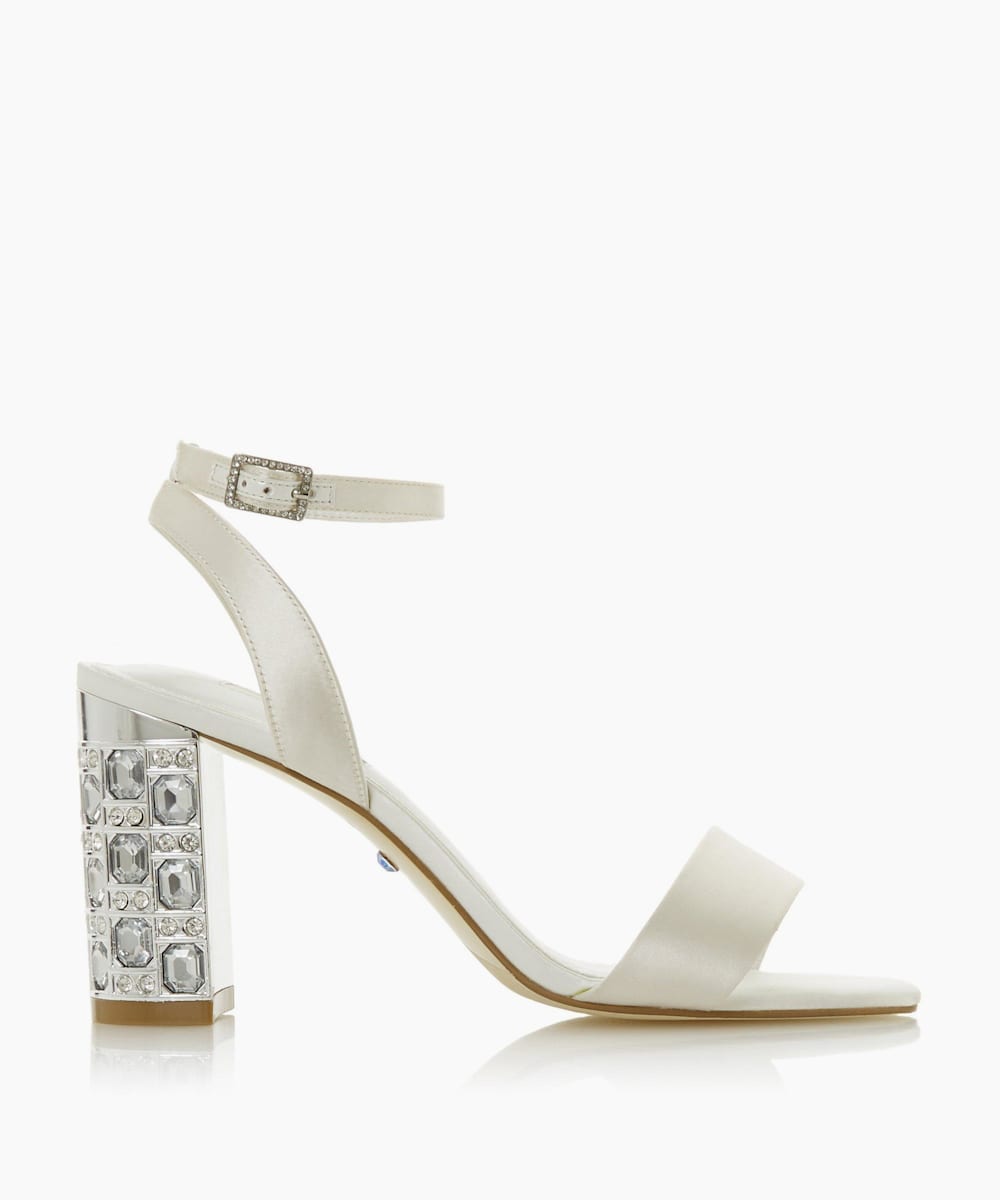 block heel ivory wedding shoes