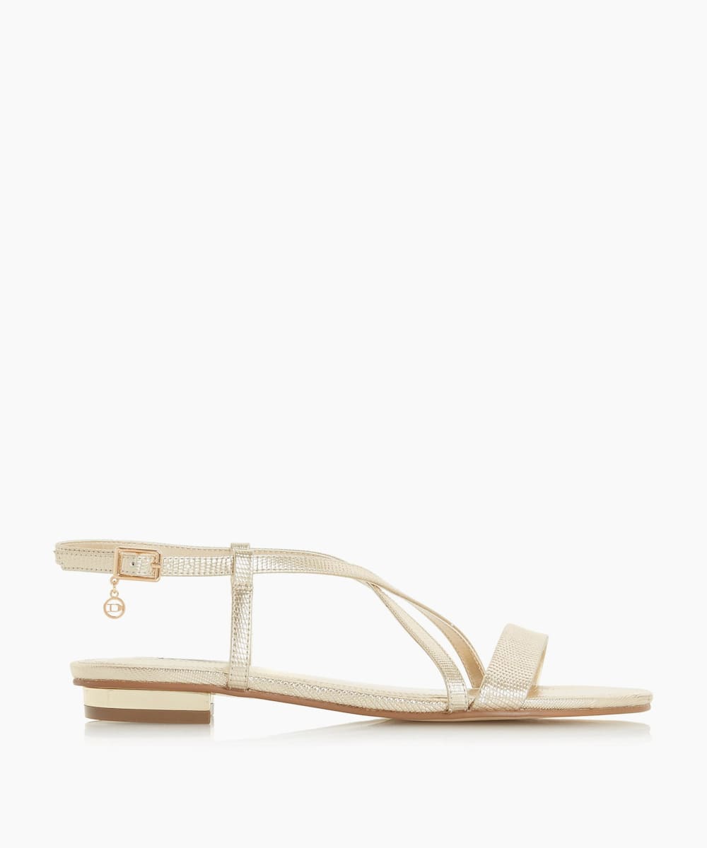 cross strap flat sandals