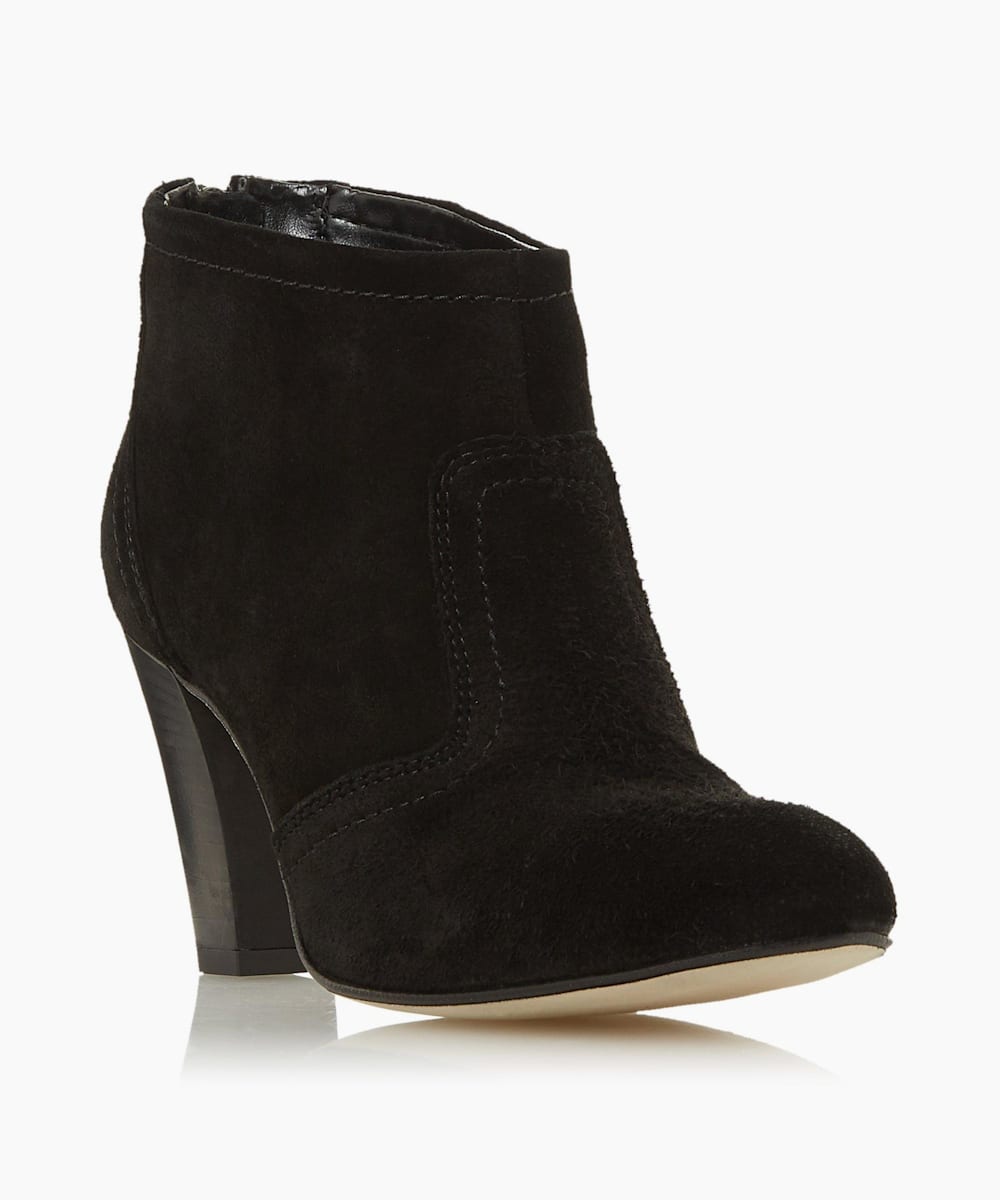 Penneys Western Stacked Heeled Boots Black Dune London