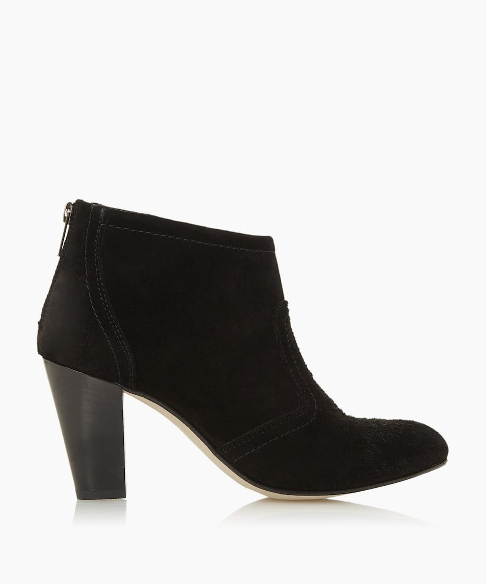 Penneys Western Stacked Heeled Boots Black Dune London