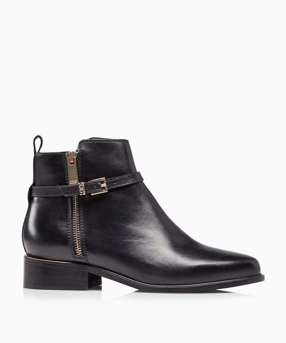 dune ladies flat ankle boots
