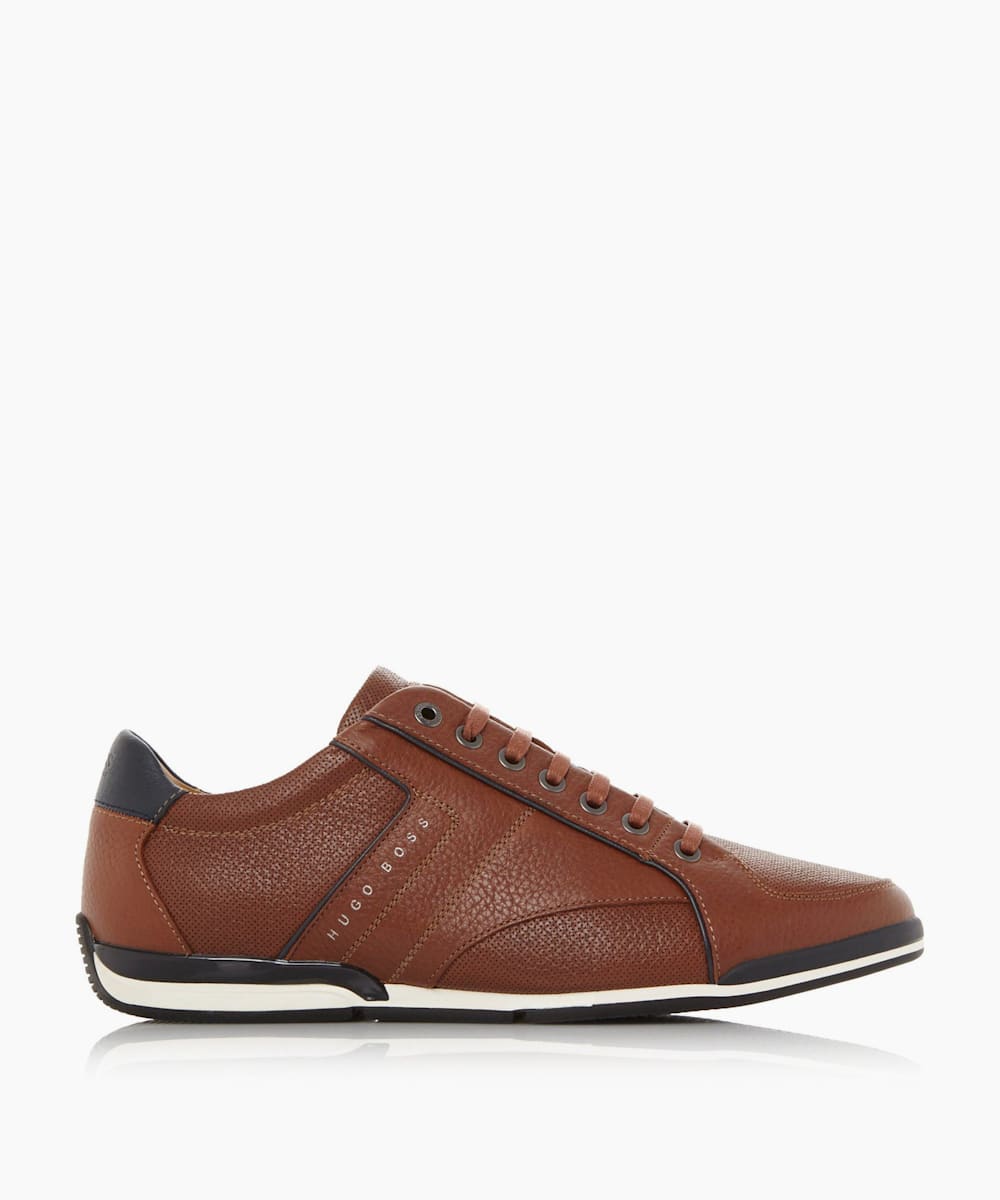 hugo boss saturn low leather trainers
