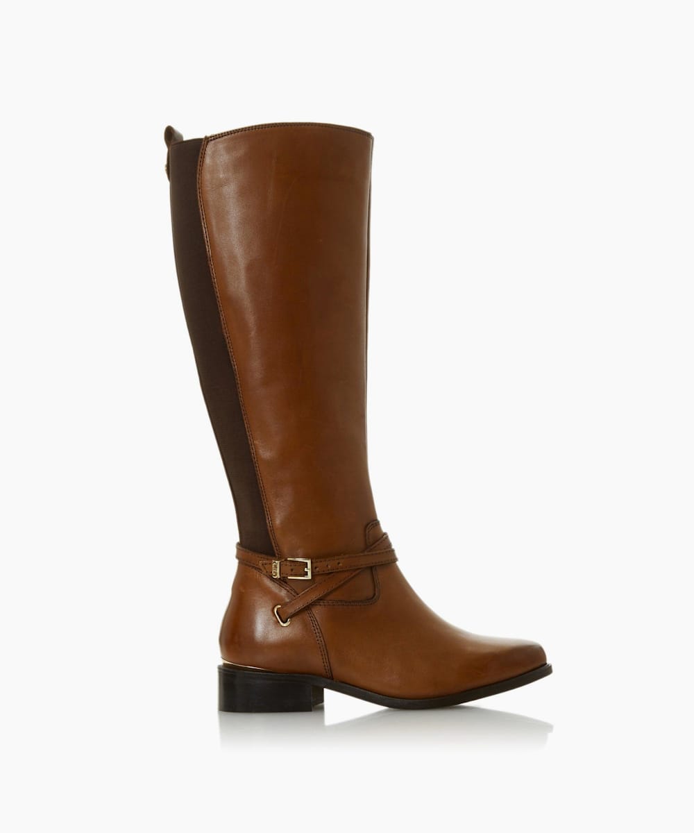 tan knee high boots wide calf